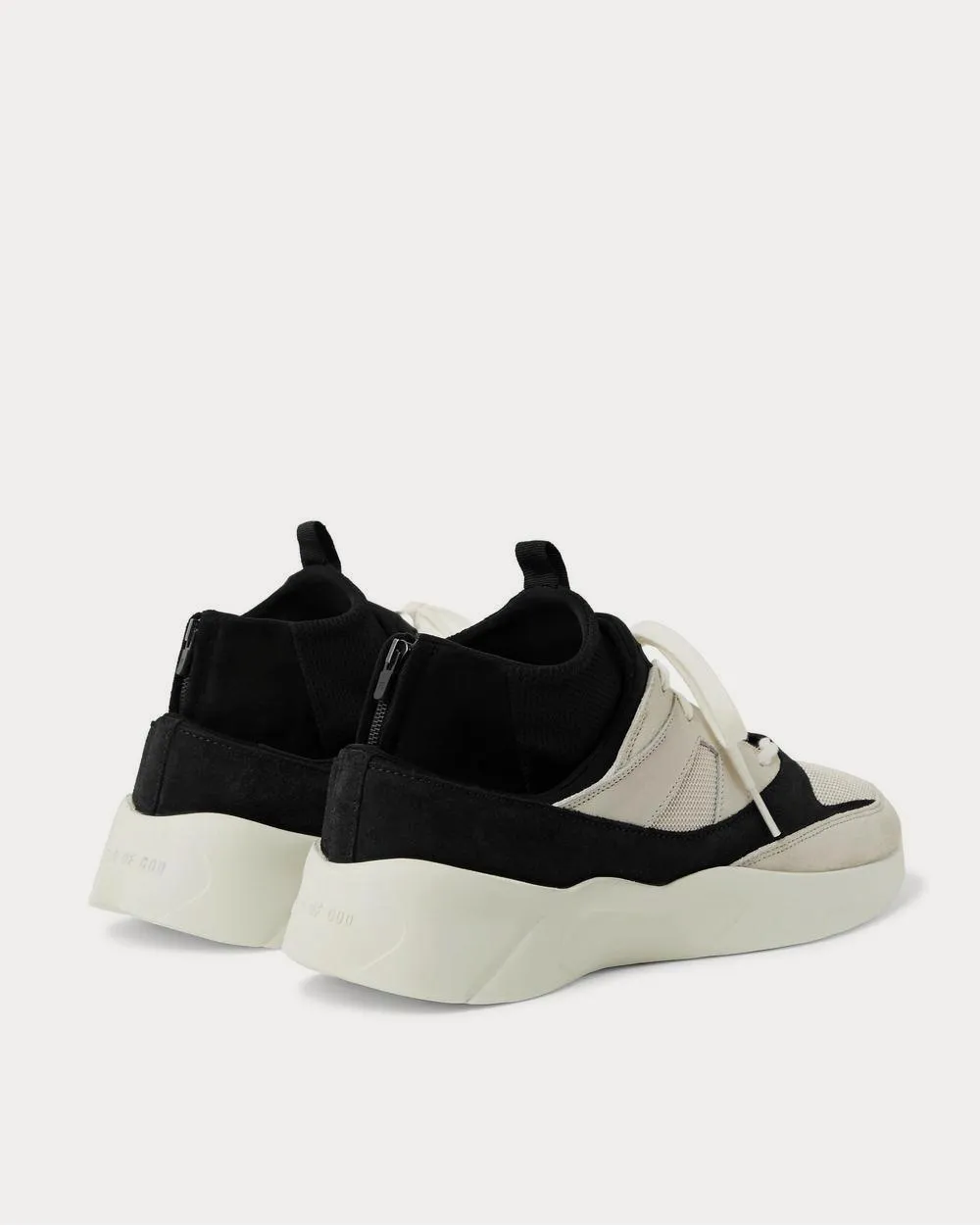 Leather-Trimmed Suede and Mesh  Gray high top sneakers