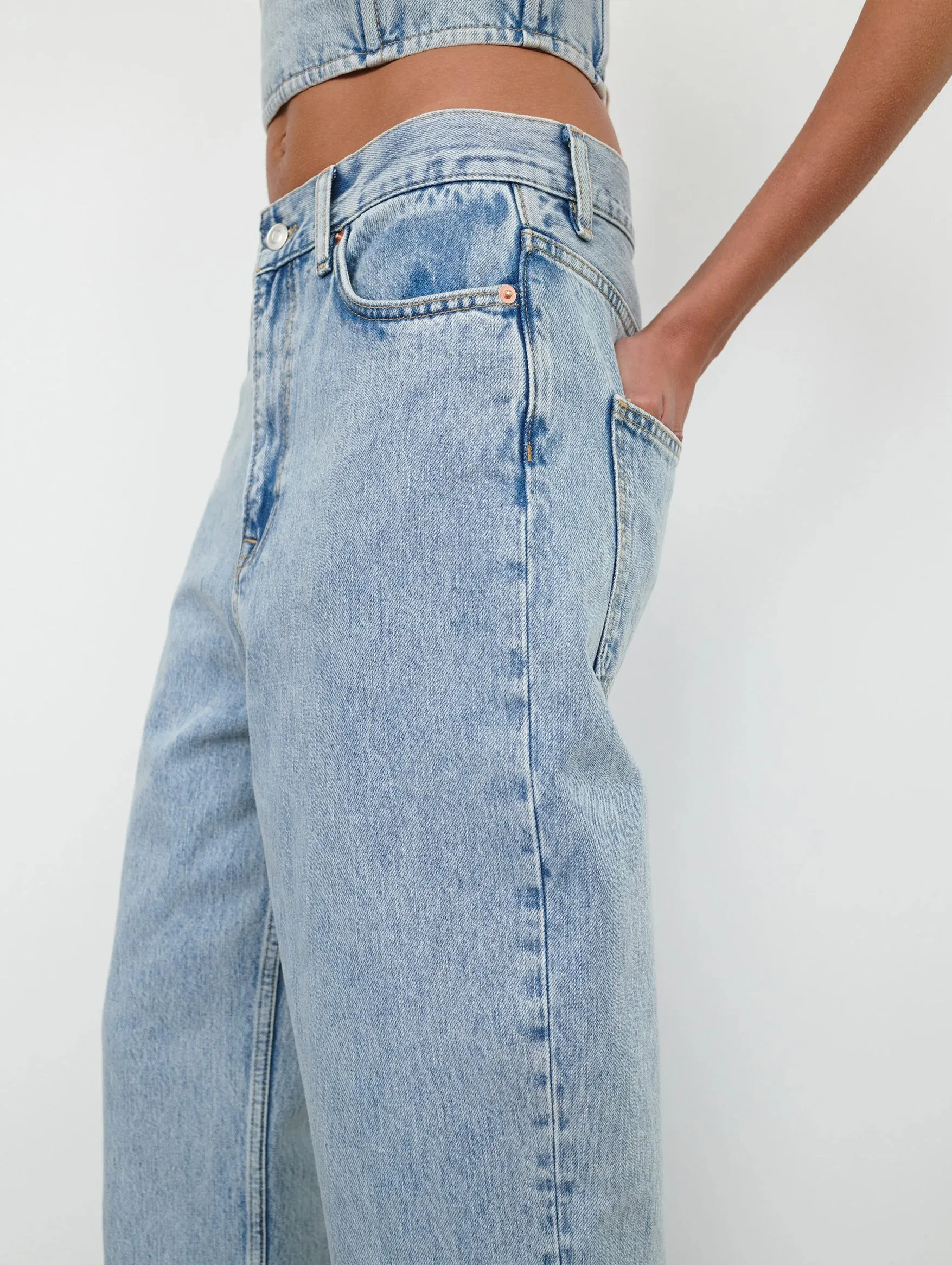 Low Rise Jean in Blue Denim