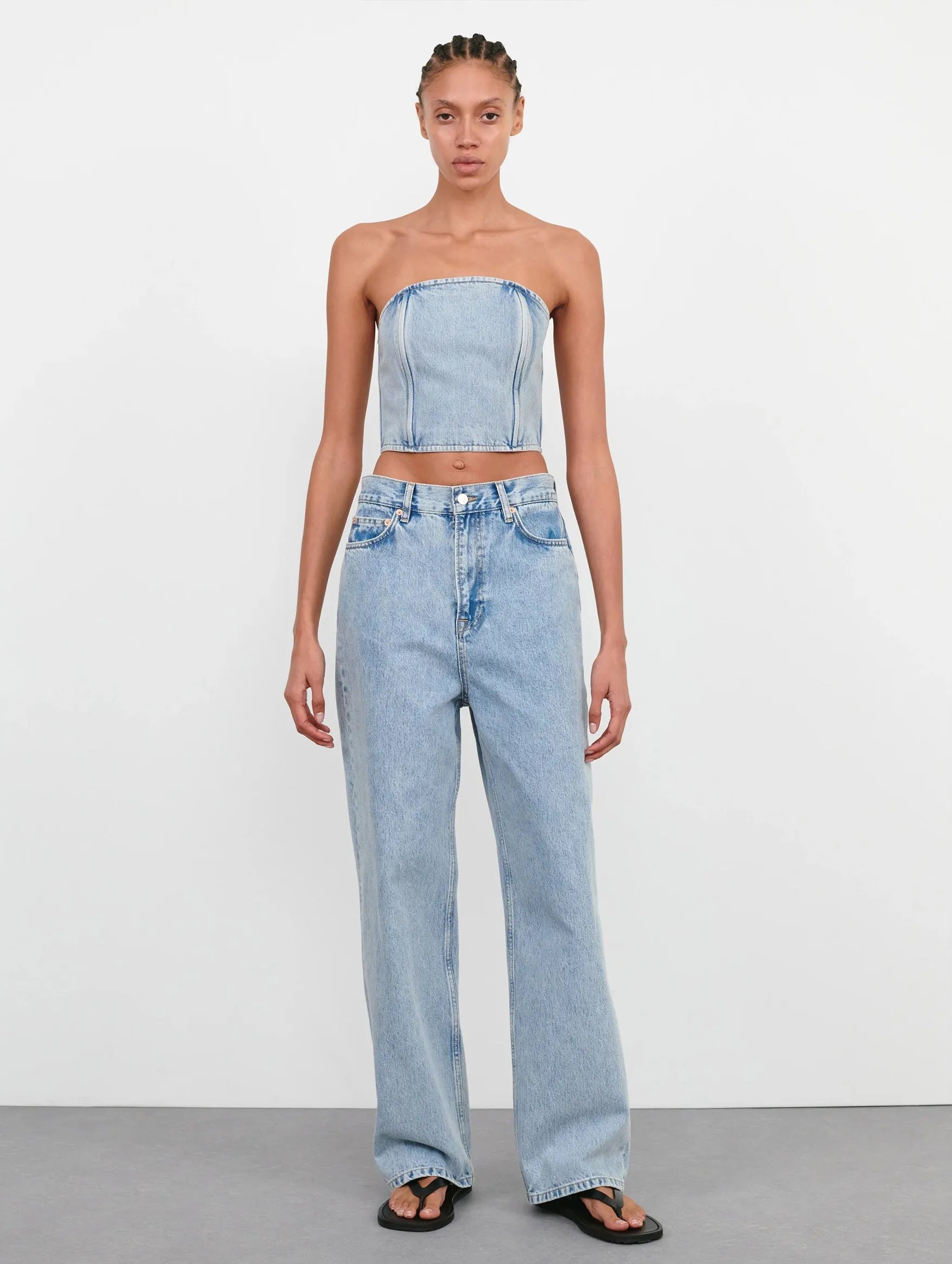 Low Rise Jean in Blue Denim
