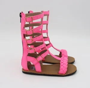 Maddie Gladiator Sandals - Neon Pink