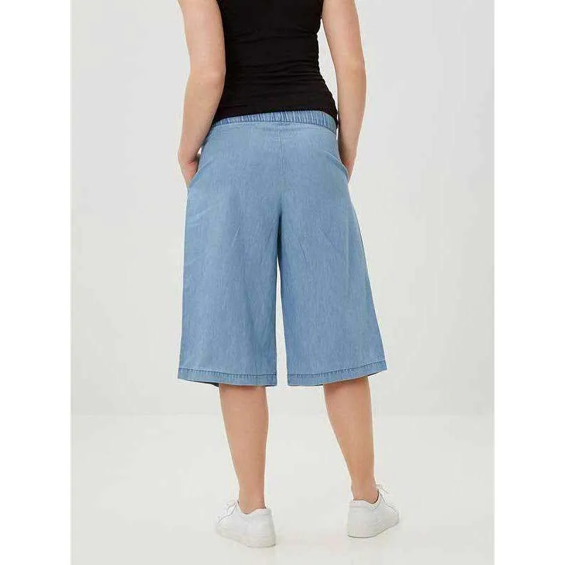 Mamalicious Tanja Graviditetsshorts - Light Blue Demin