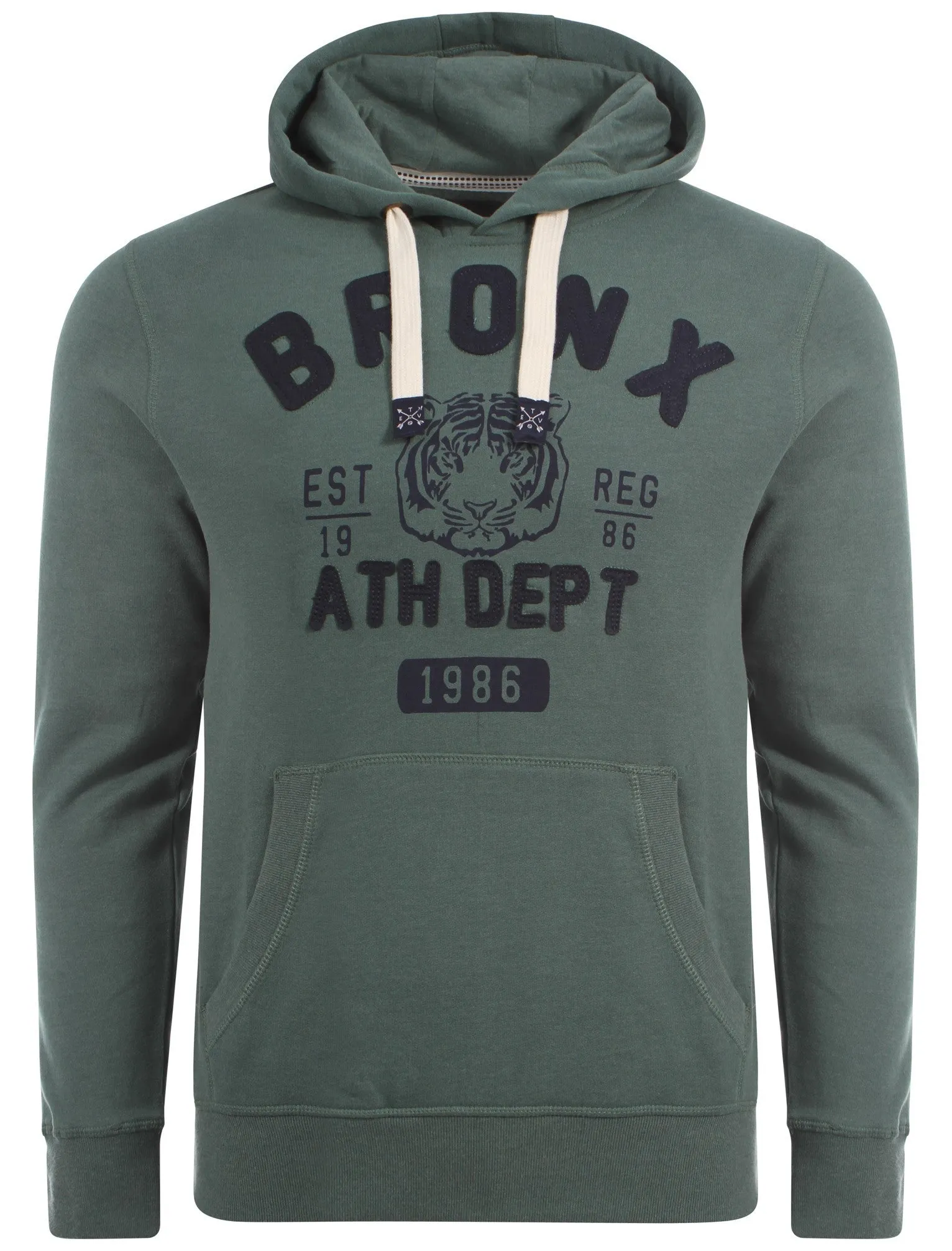 Men’s Bronx appliqué hoodie in green
