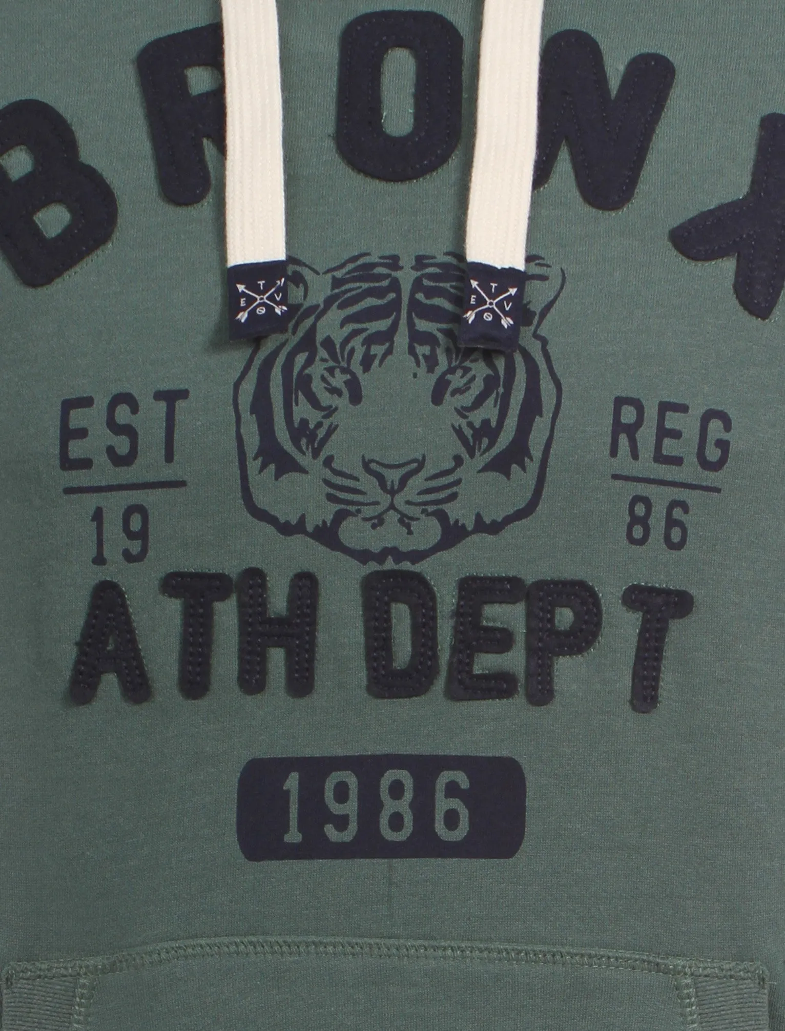 Men’s Bronx appliqué hoodie in green