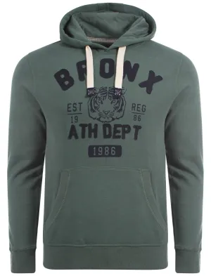 Men’s Bronx appliqué hoodie in green