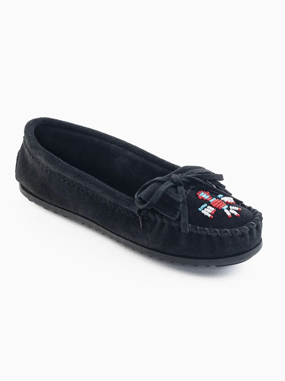Minnetonka Thunderbird moccasins, black