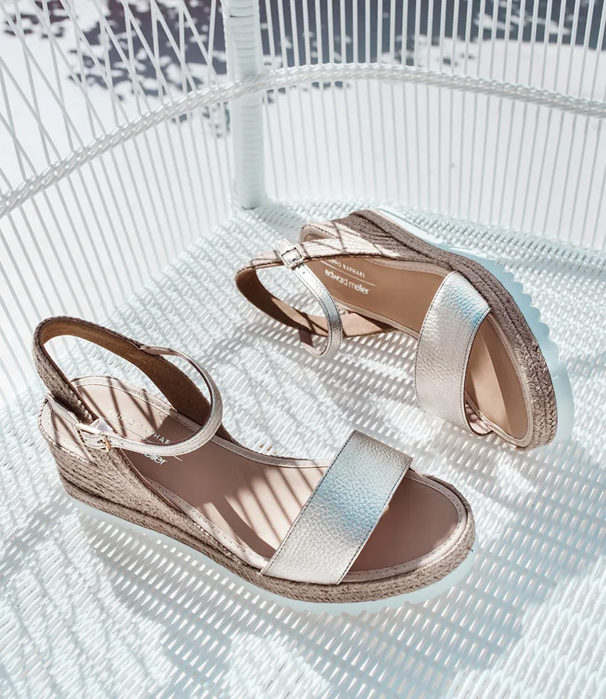 MYLO Single Strap Espadrille in Platino