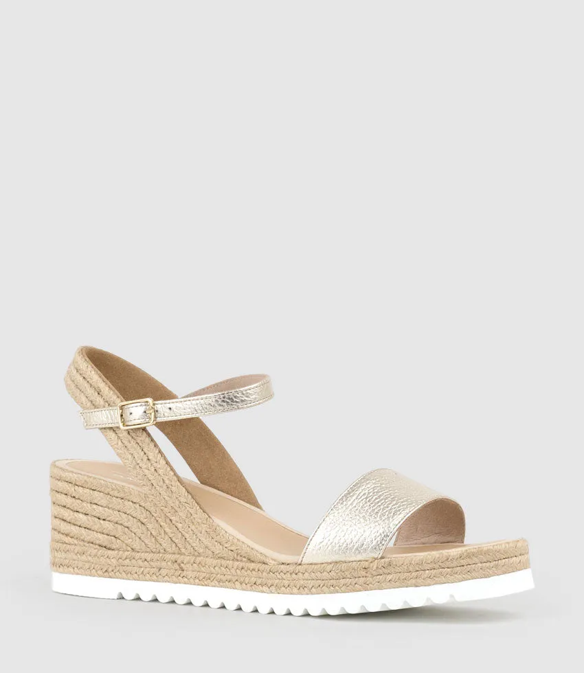 MYLO Single Strap Espadrille in Platino