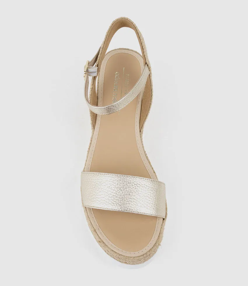 MYLO Single Strap Espadrille in Platino