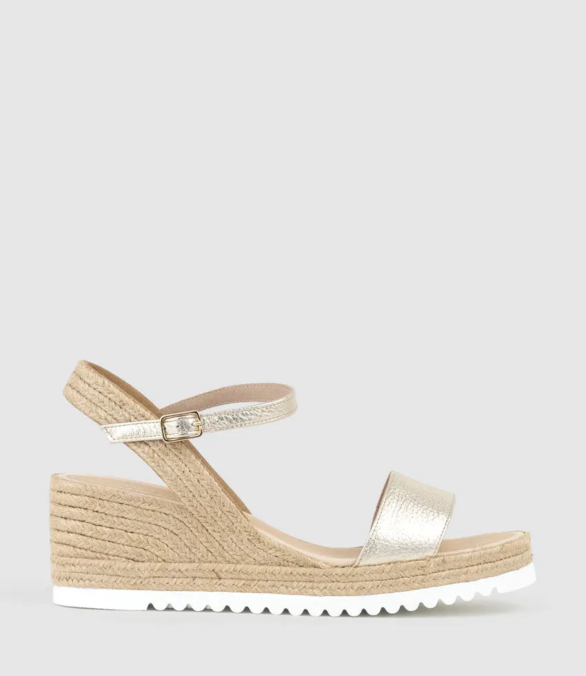 MYLO Single Strap Espadrille in Platino