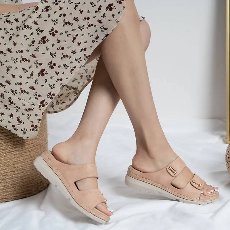 Nanccy Comfortable Sloping Heel Thick Bottom Sandals
