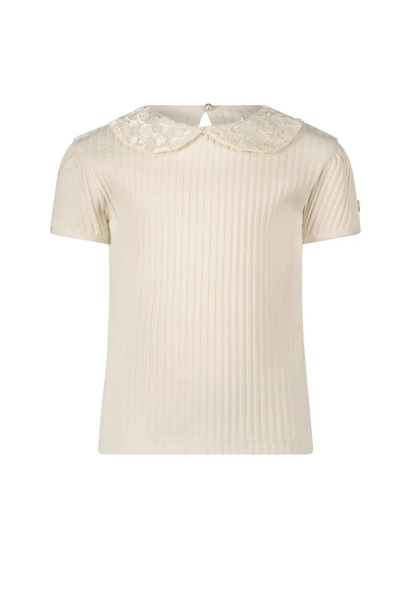 NARLY cableknit T-shirt Oatmeal