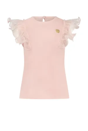 NOBLY sparkly net T-shirt Pink