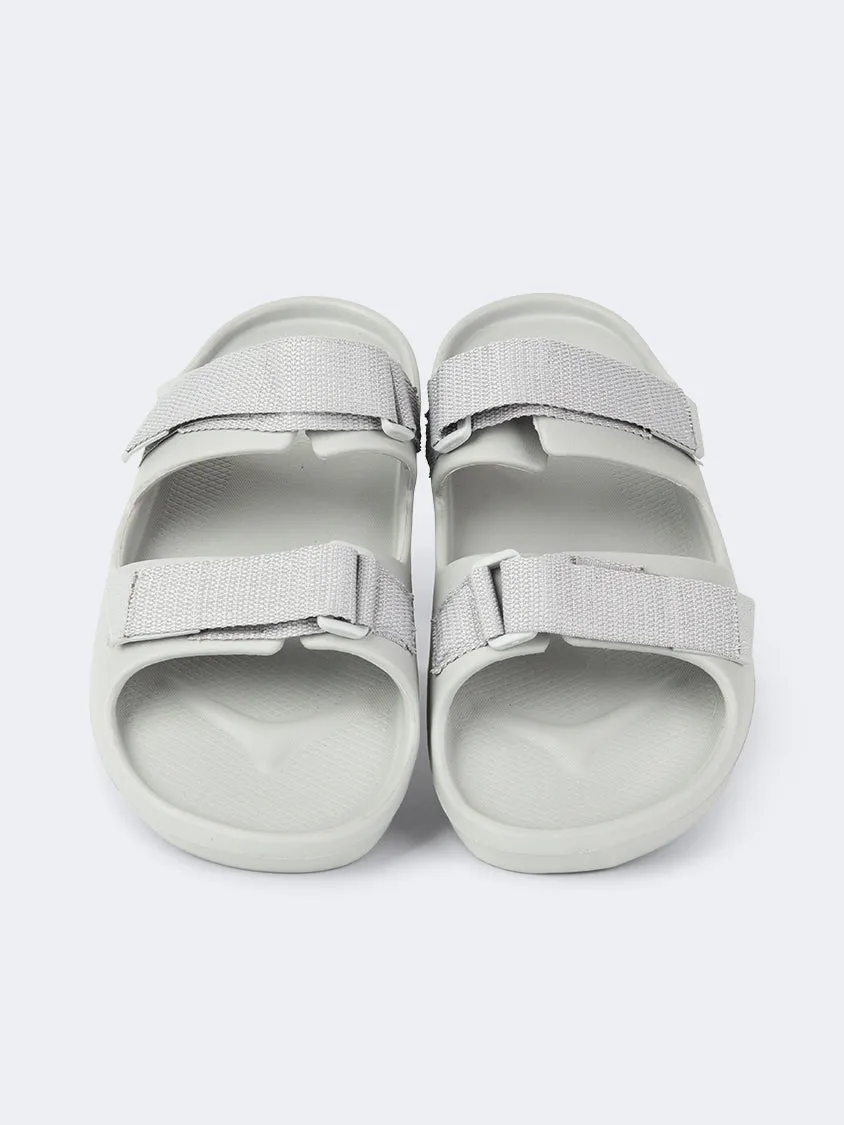 Oil And Gaz Comfortable Men Beach Slide Grey