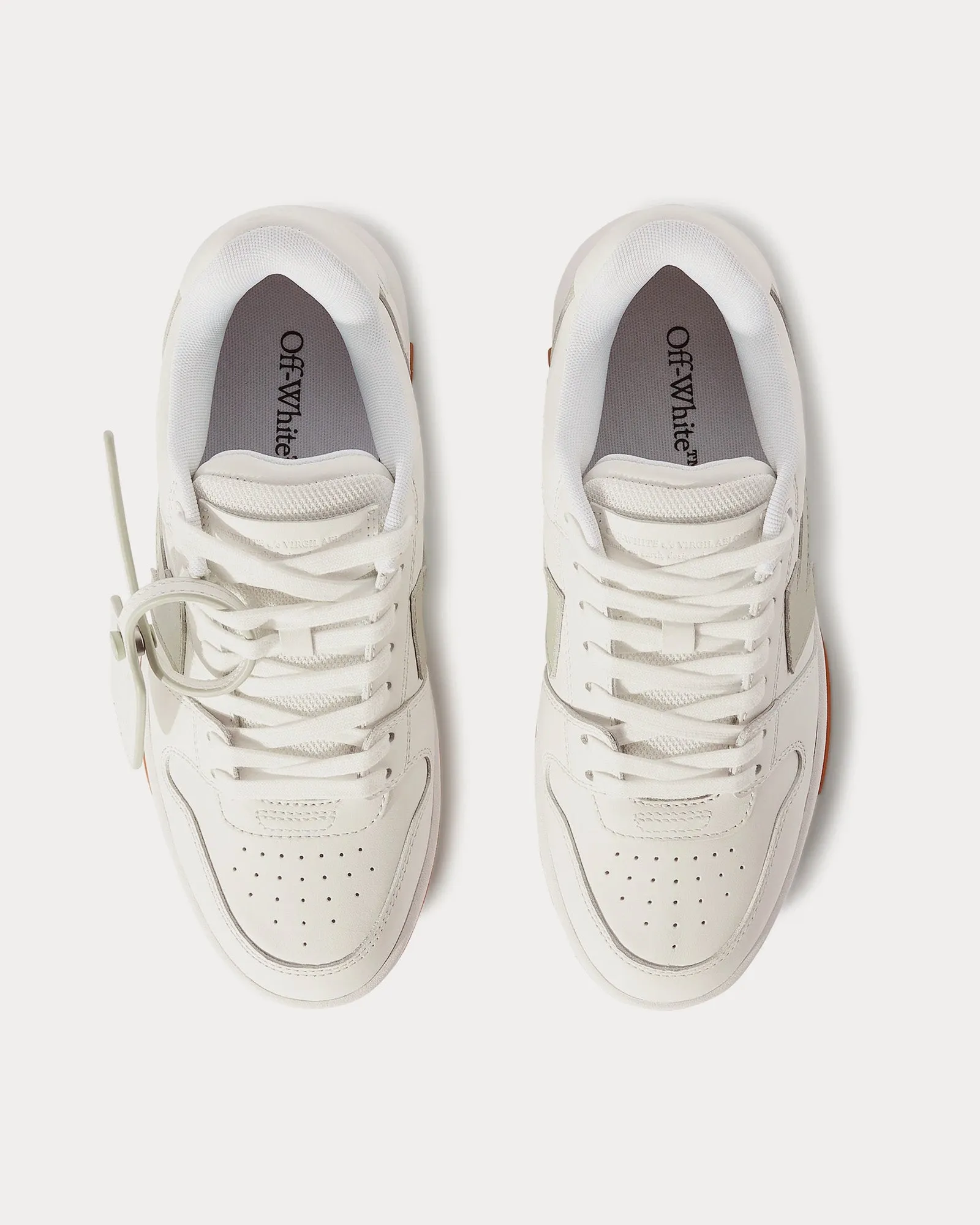 Out Of Office Calf Leather White / Light Green Low Top Sneakers