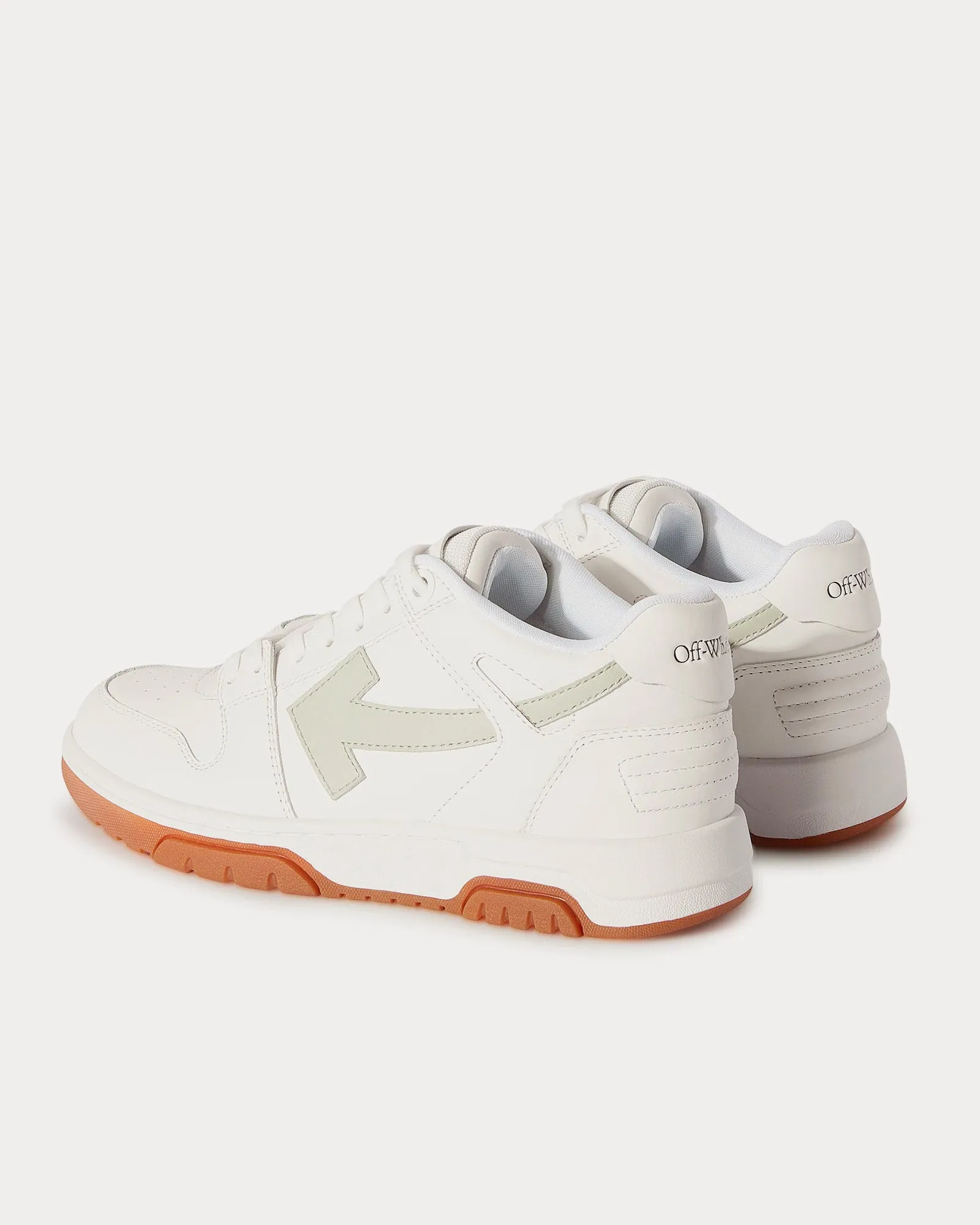 Out Of Office Calf Leather White / Light Green Low Top Sneakers