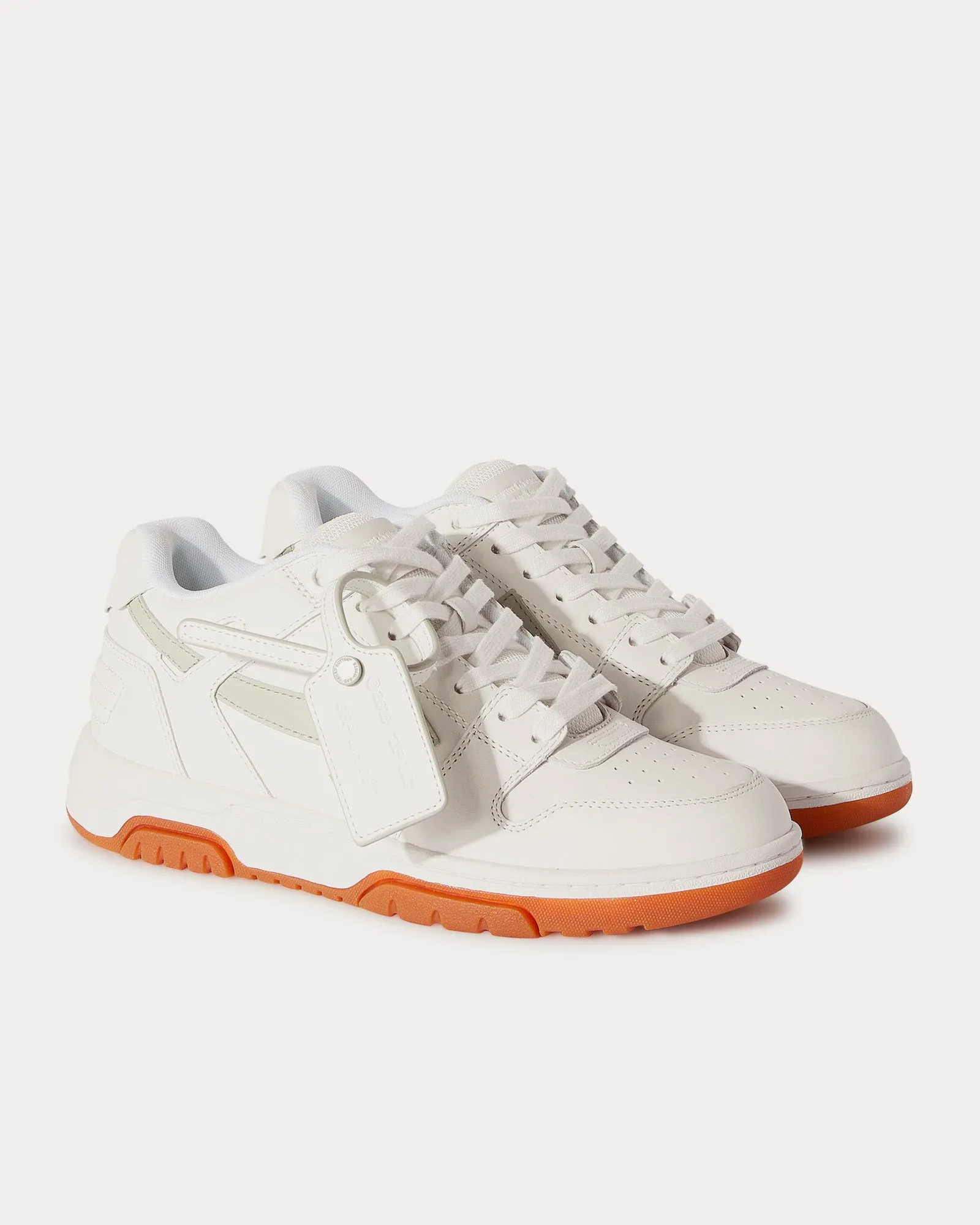 Out Of Office Calf Leather White / Light Green Low Top Sneakers
