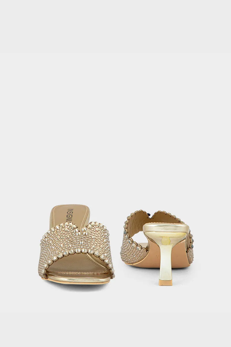Party Wear Slip On IP0049-Golden