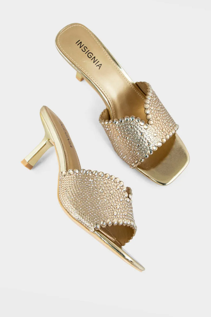 Party Wear Slip On IP0049-Golden