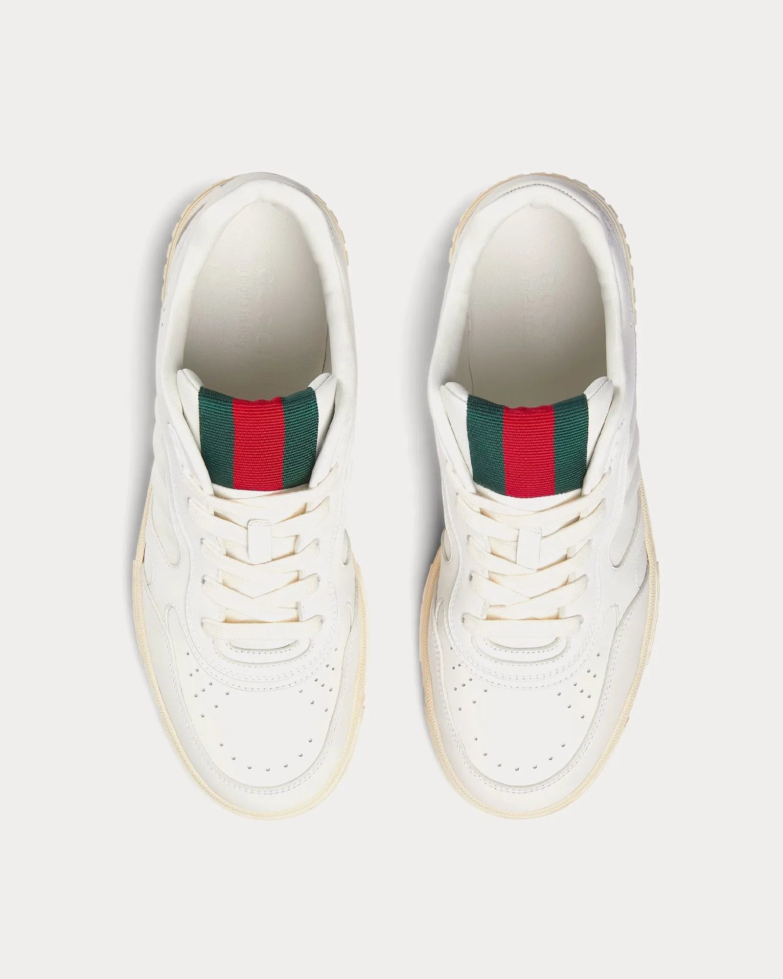 Re-Web Leather White Low Top Sneakers