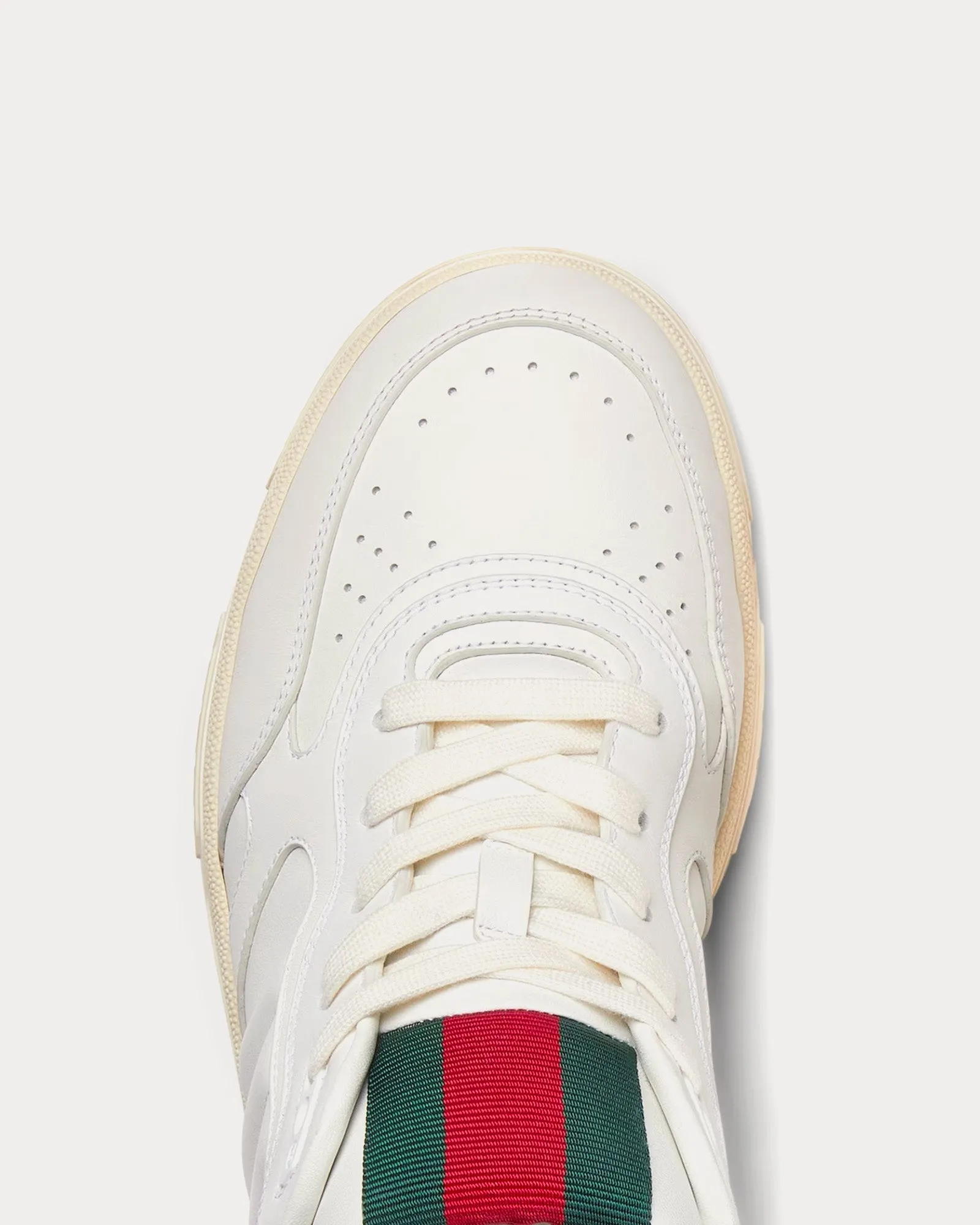 Re-Web Leather White Low Top Sneakers