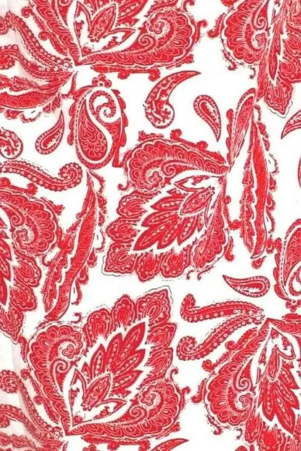 Red Paisley Sleeveless Linen Dress