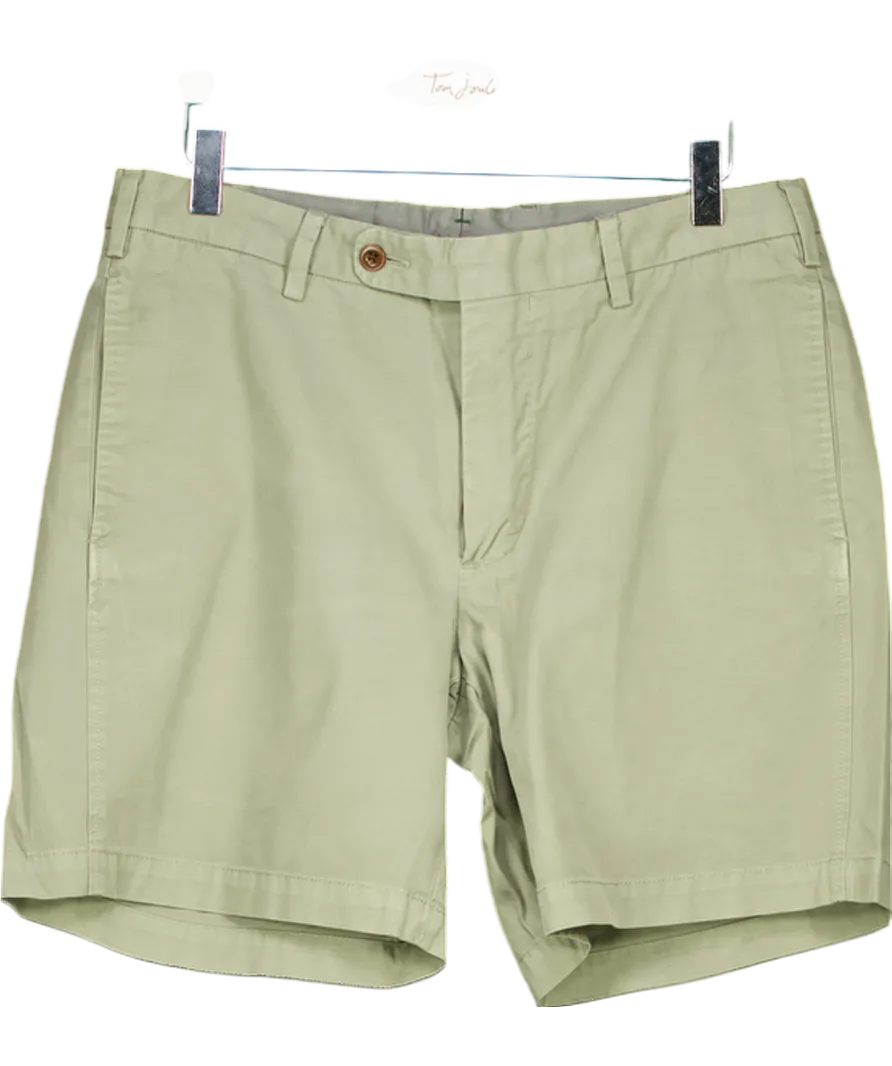 Sid Nashburn Green Straight-leg Garment-dyed Cotton-twill Shorts W32