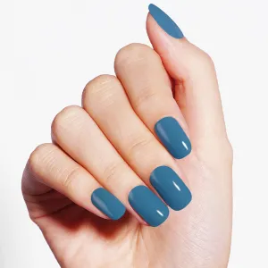 Sophisticated Teal Matte Semi Cured Gel Nail Strips | Indigo - 2392