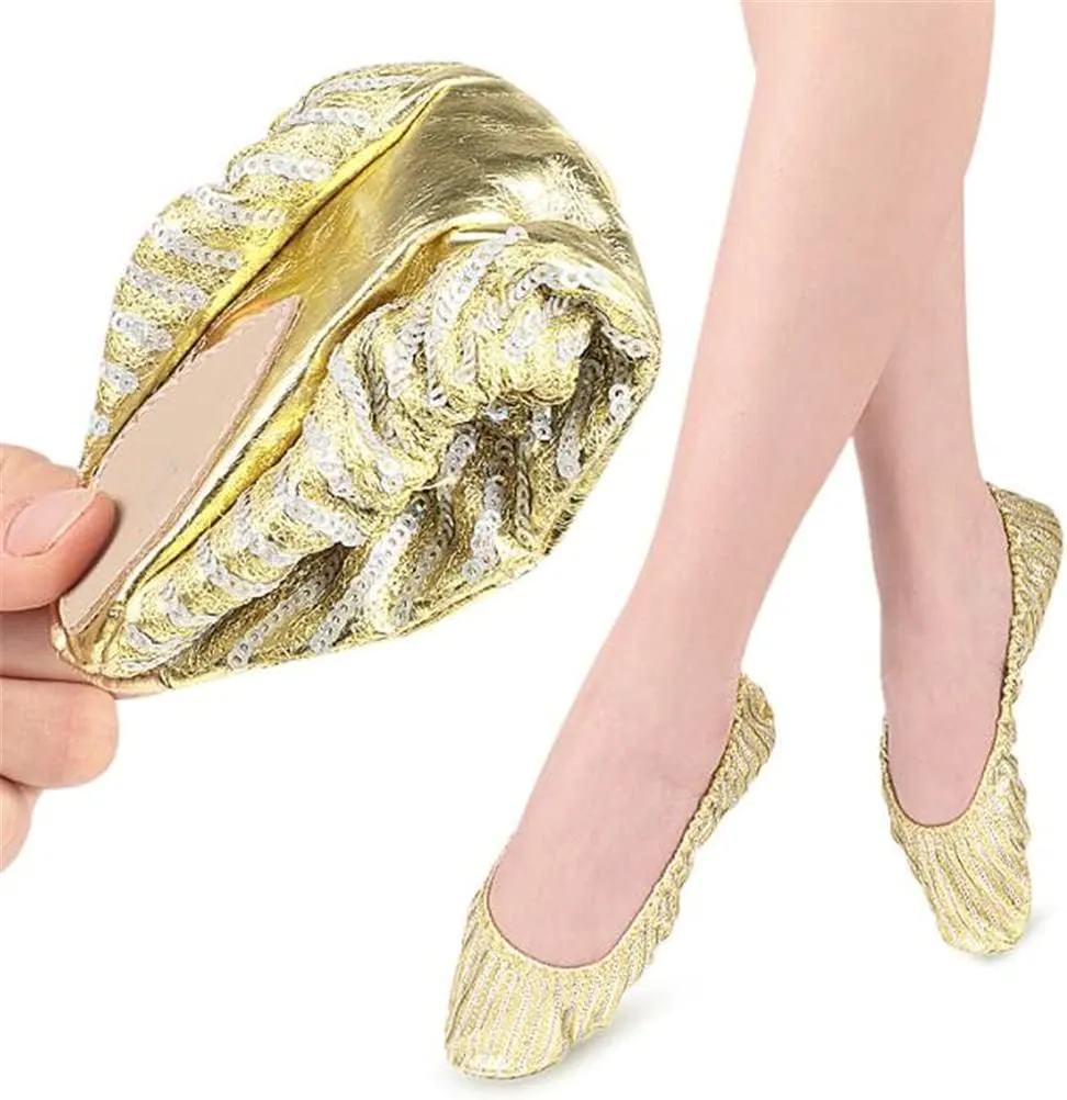 Split Sole Ballet Dance Shoes, Soft Leather Ballet Practice Shoes Belly Dance Training Shoes with Sequins, Girls Women Anti-Slip Ballet Slipper Jazz Gymnastic Pirouette Dance Shoes Yoga Flat Shoe