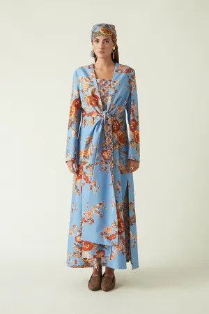 Summer Jacket Linen Satin Printed-Fashion Edit Java 03A-7JV-09-Payal Pratap