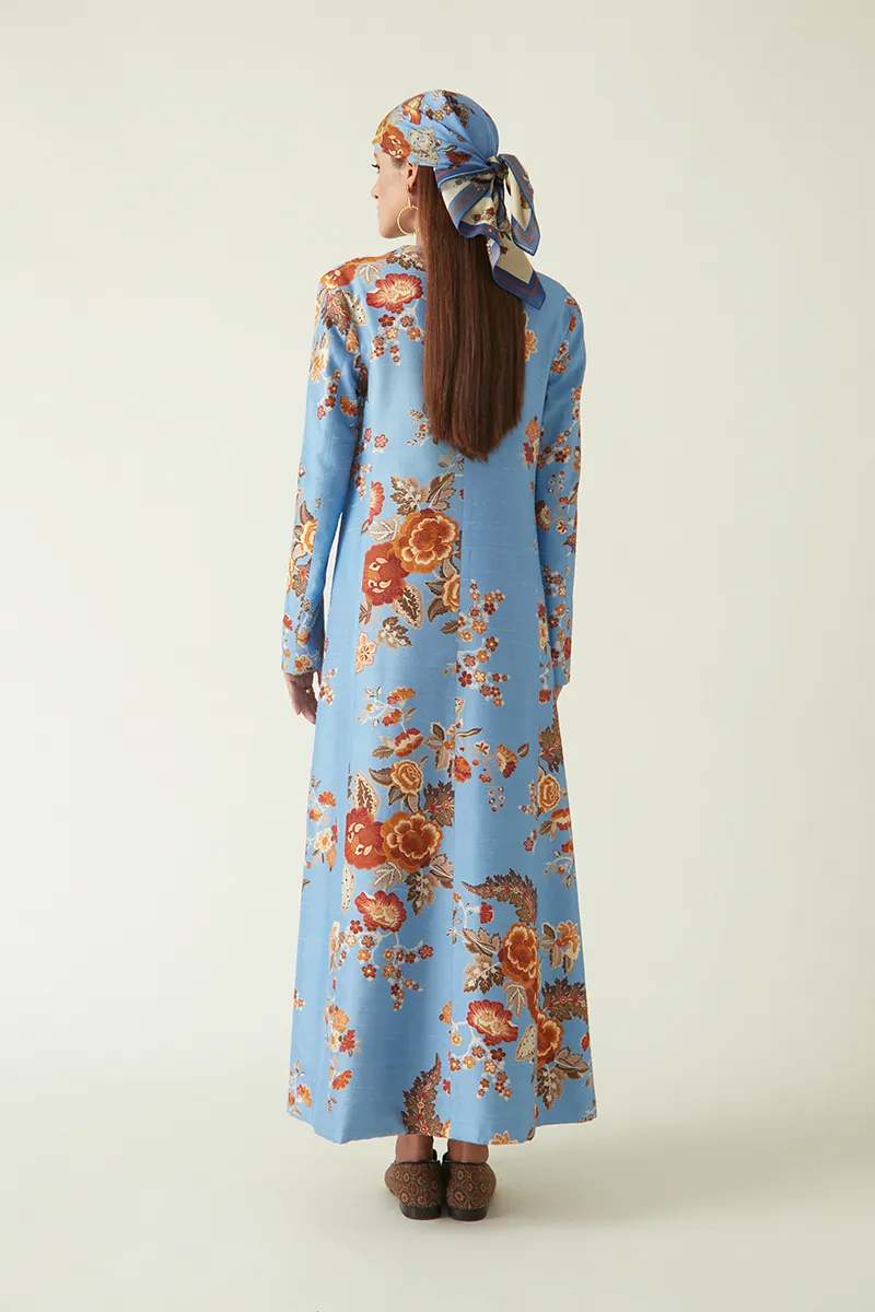 Summer Jacket Linen Satin Printed-Fashion Edit Java 03A-7JV-09-Payal Pratap