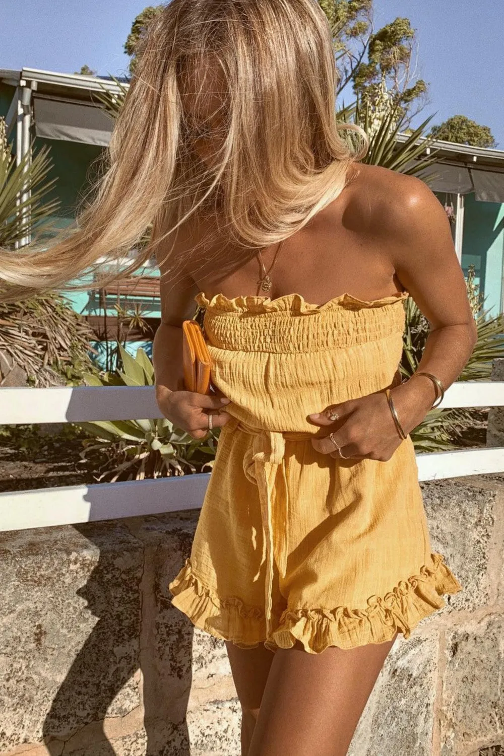 Swansea Romper Yellow