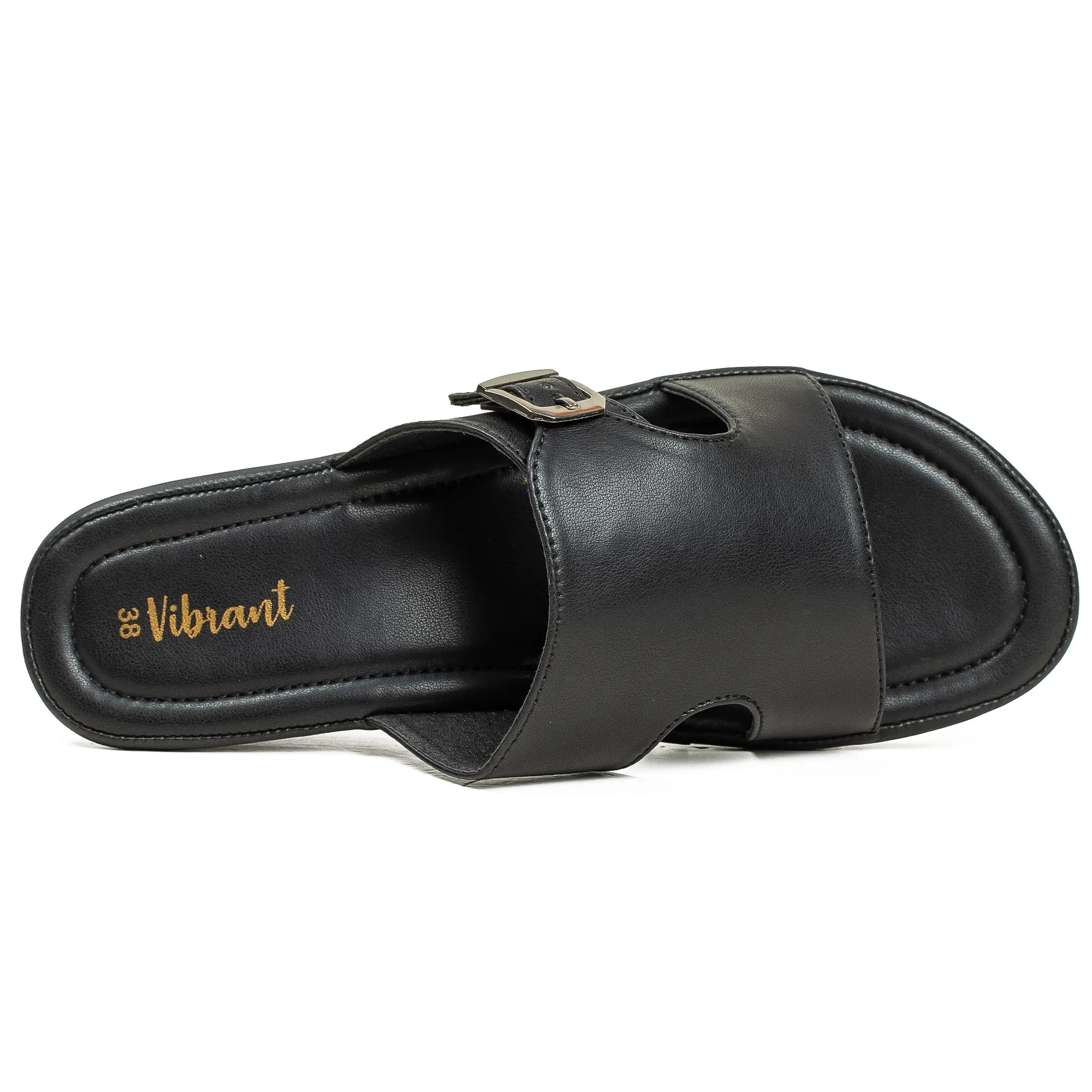 Vibrant Ladies Black Heel Sandal