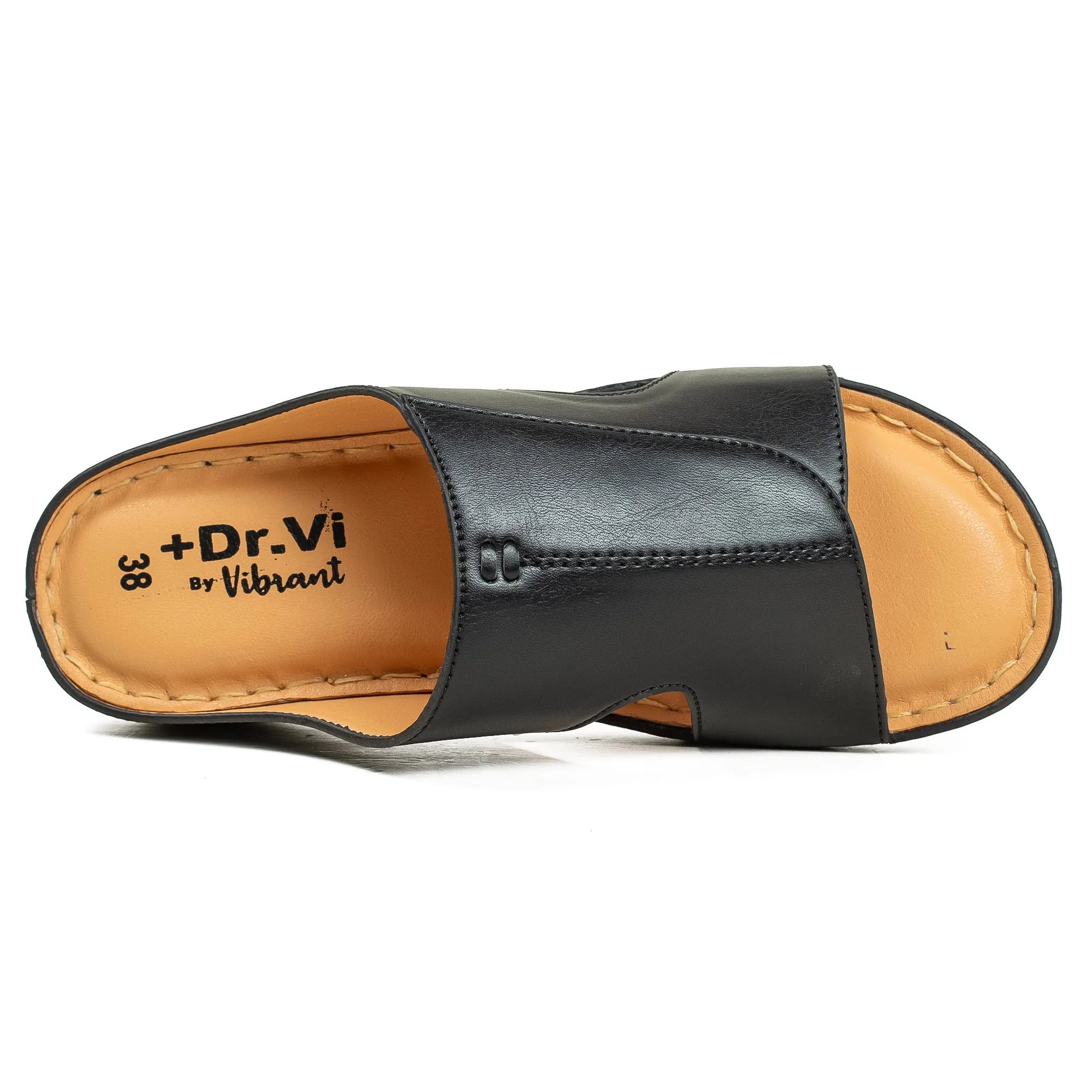 Vibrant Ladies Black Wedge Heel Sandal