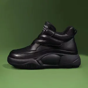 Wedge Casual Leather Soft Sneakers