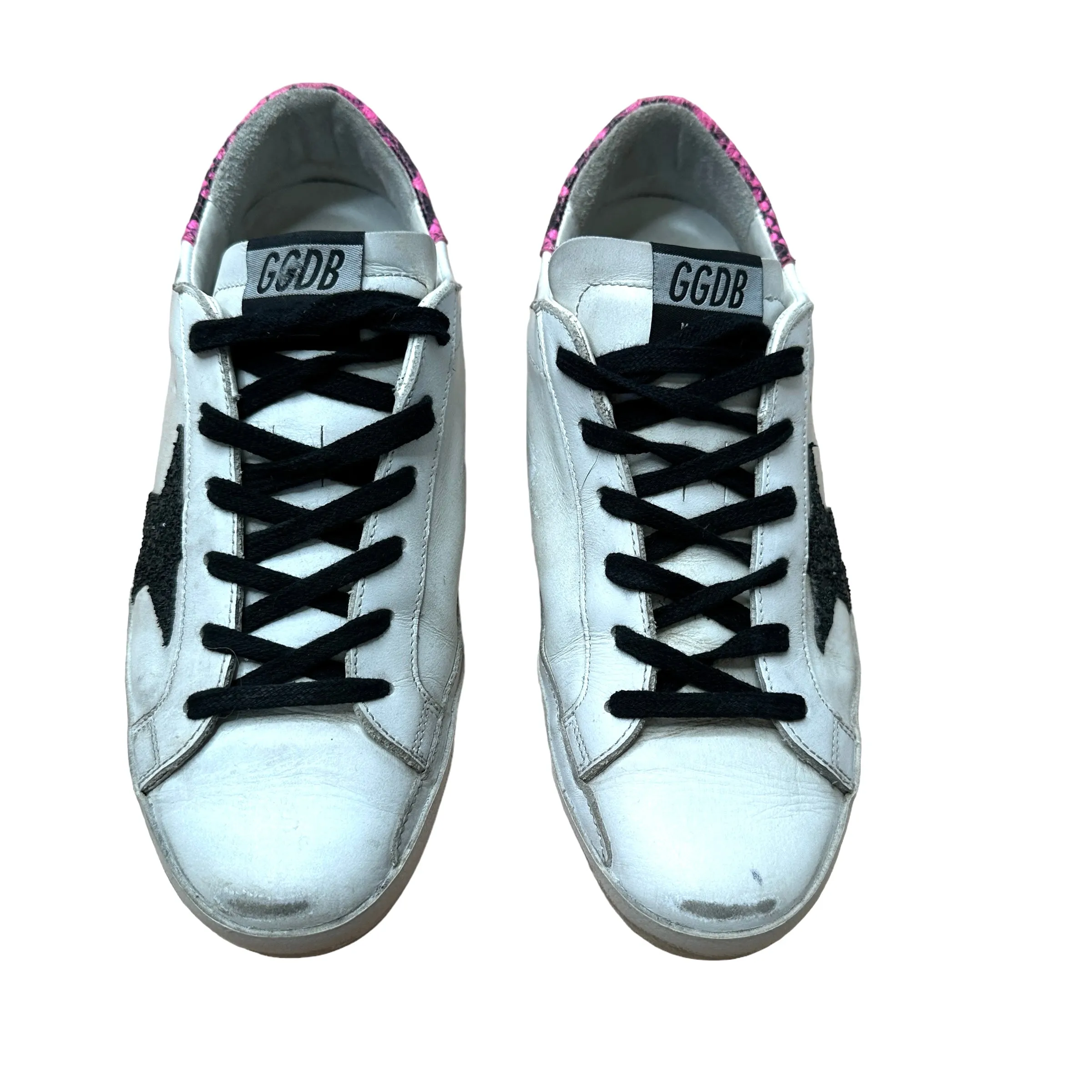 White Leather & Black Sparkles - 9