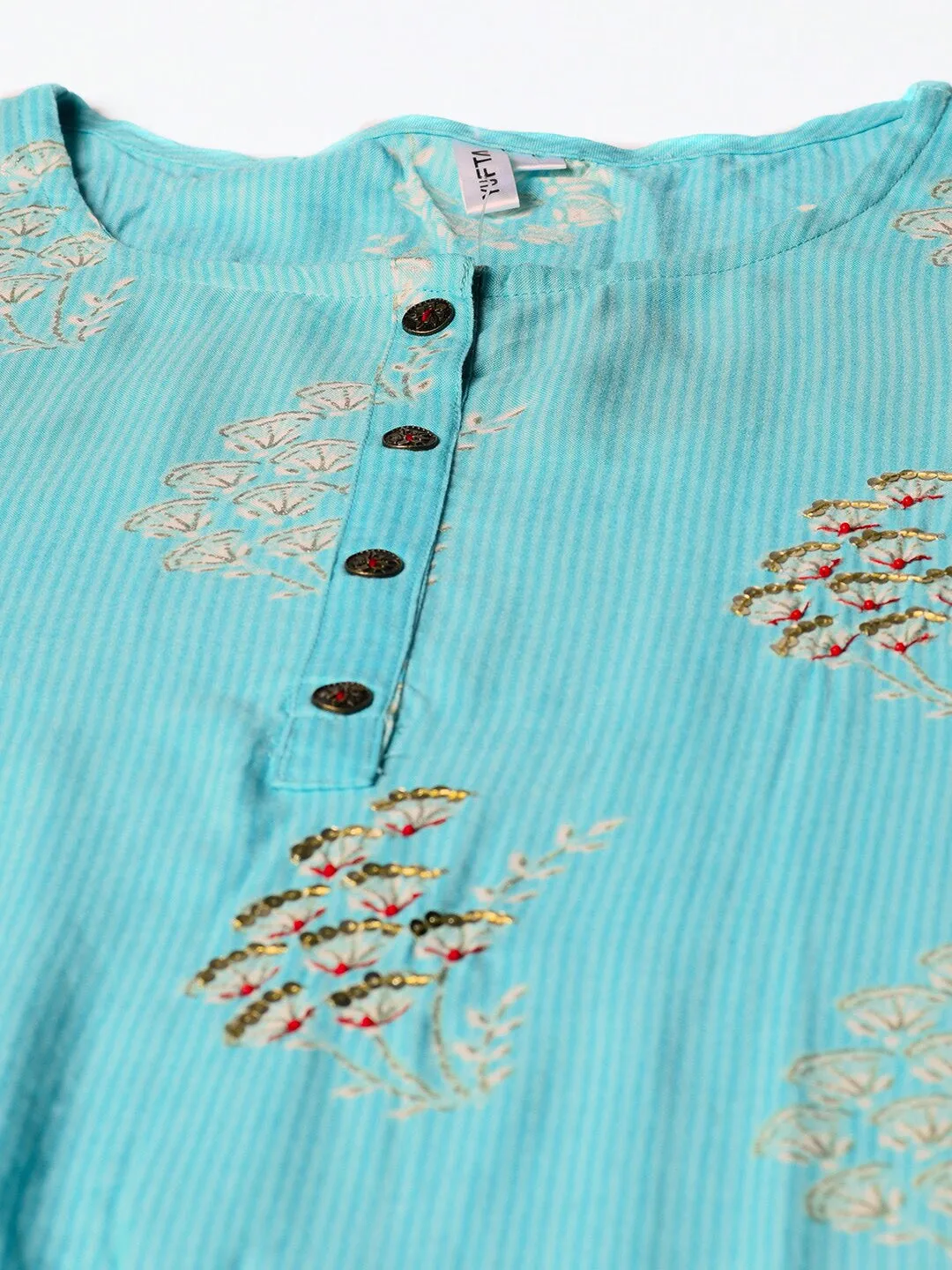Women Blue A-Line Kurta