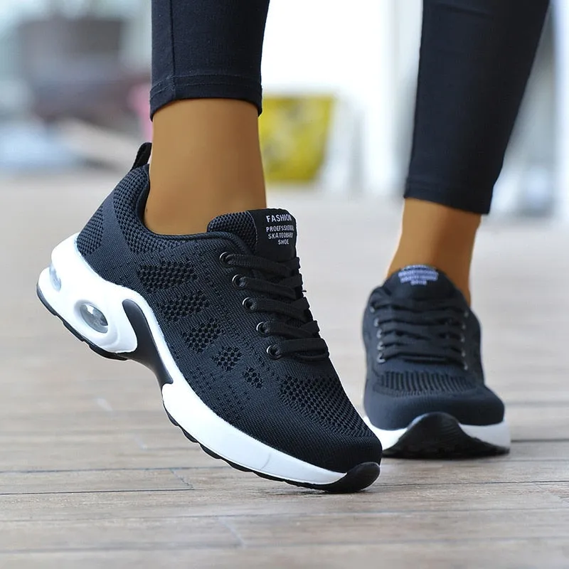 Women Sneakers Lace Up Sneakers Platform Shoes Soft Female Footwear - WSA50008
