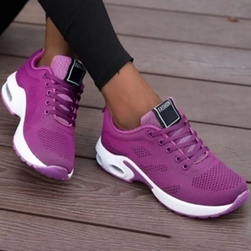 Women Sneakers Lace Up Sneakers Platform Shoes Soft Female Footwear - WSA50008
