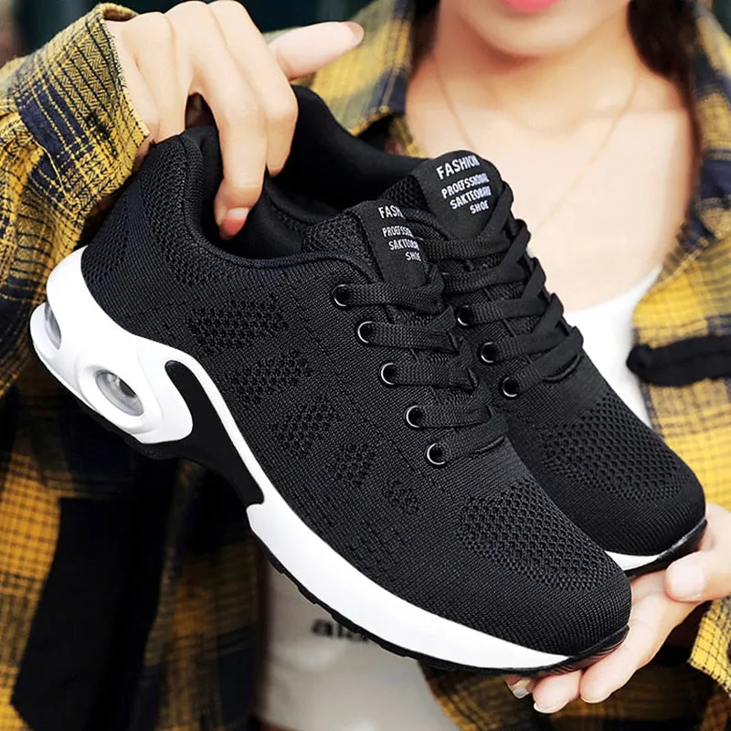Women Sneakers Lace Up Sneakers Platform Shoes Soft Female Footwear - WSA50008
