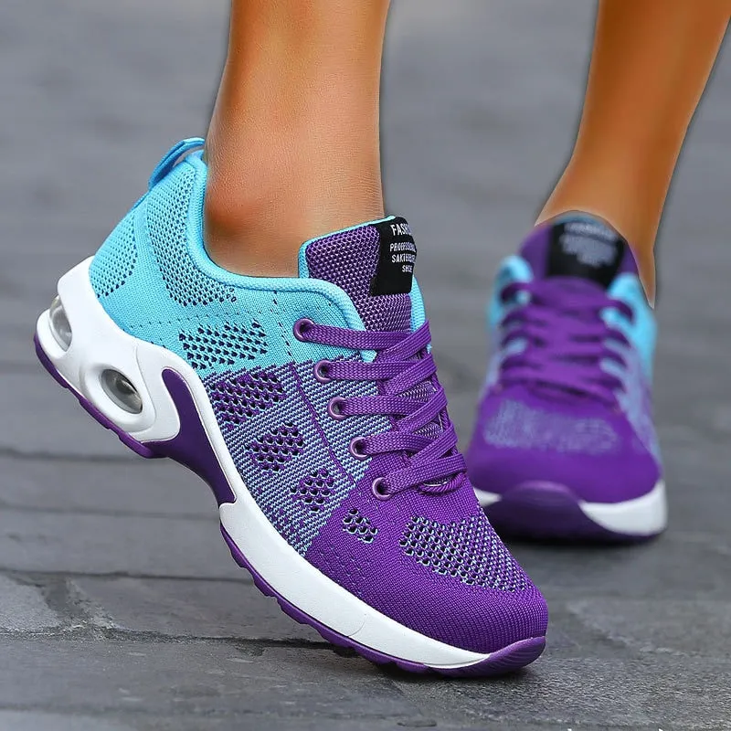 Women Sneakers Lace Up Sneakers Platform Shoes Soft Female Footwear - WSA50008