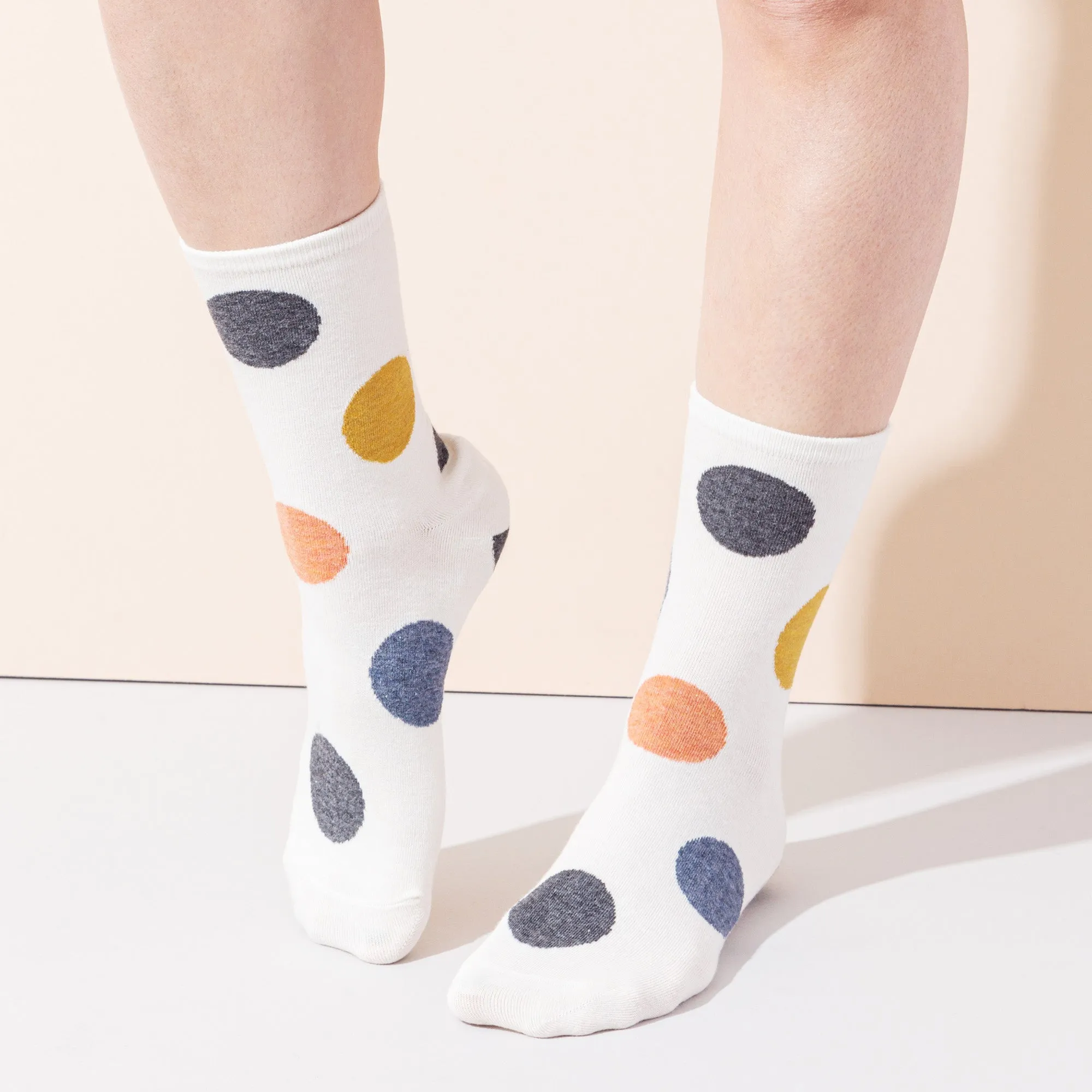 Women's Crew Socks | Polka Dot | Cotton | 5-pack | MoSocks