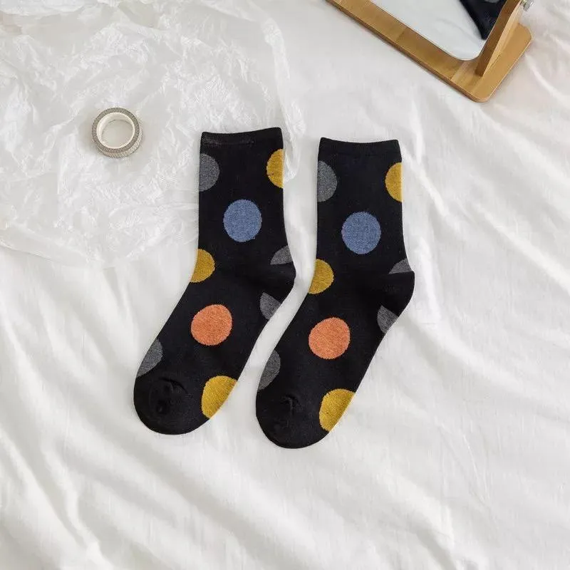 Women's Crew Socks | Polka Dot | Cotton | 5-pack | MoSocks