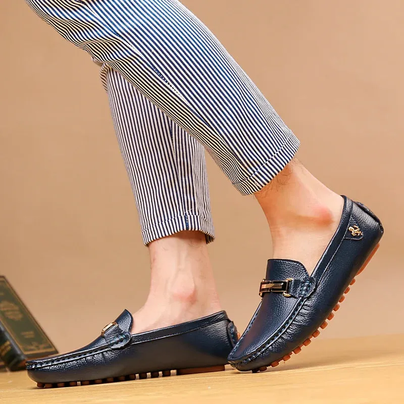YRZL White Loafers for Men Size 48 Slip on Shoes Driving Flats Casual Moccasins for Men Comfy Male Loafers